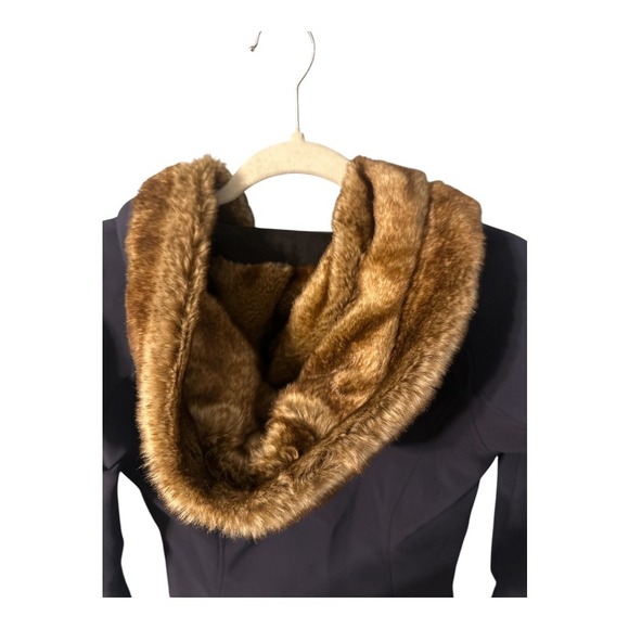 Marmot Womens Navy Blue Furlong Faux Fur Hooded Jacket, Small - Picture 9 of 10